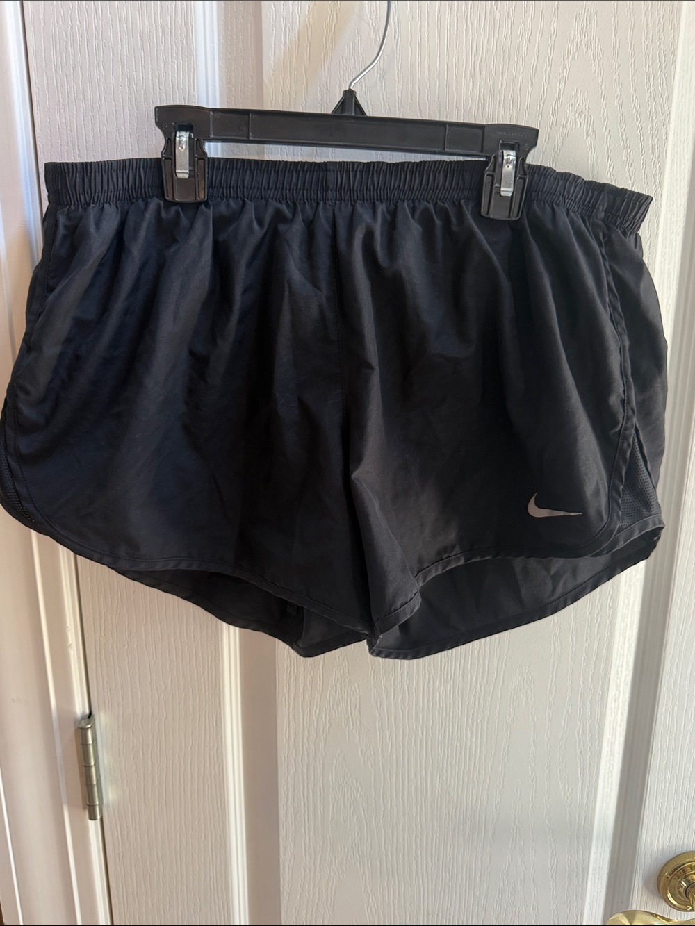 Nike Black Athletic Running Shorts with Swoosh